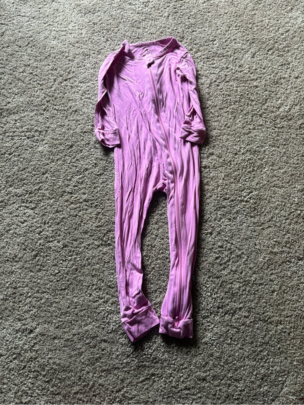 Kyte BABY Purple Zip Front Footed One-Piece